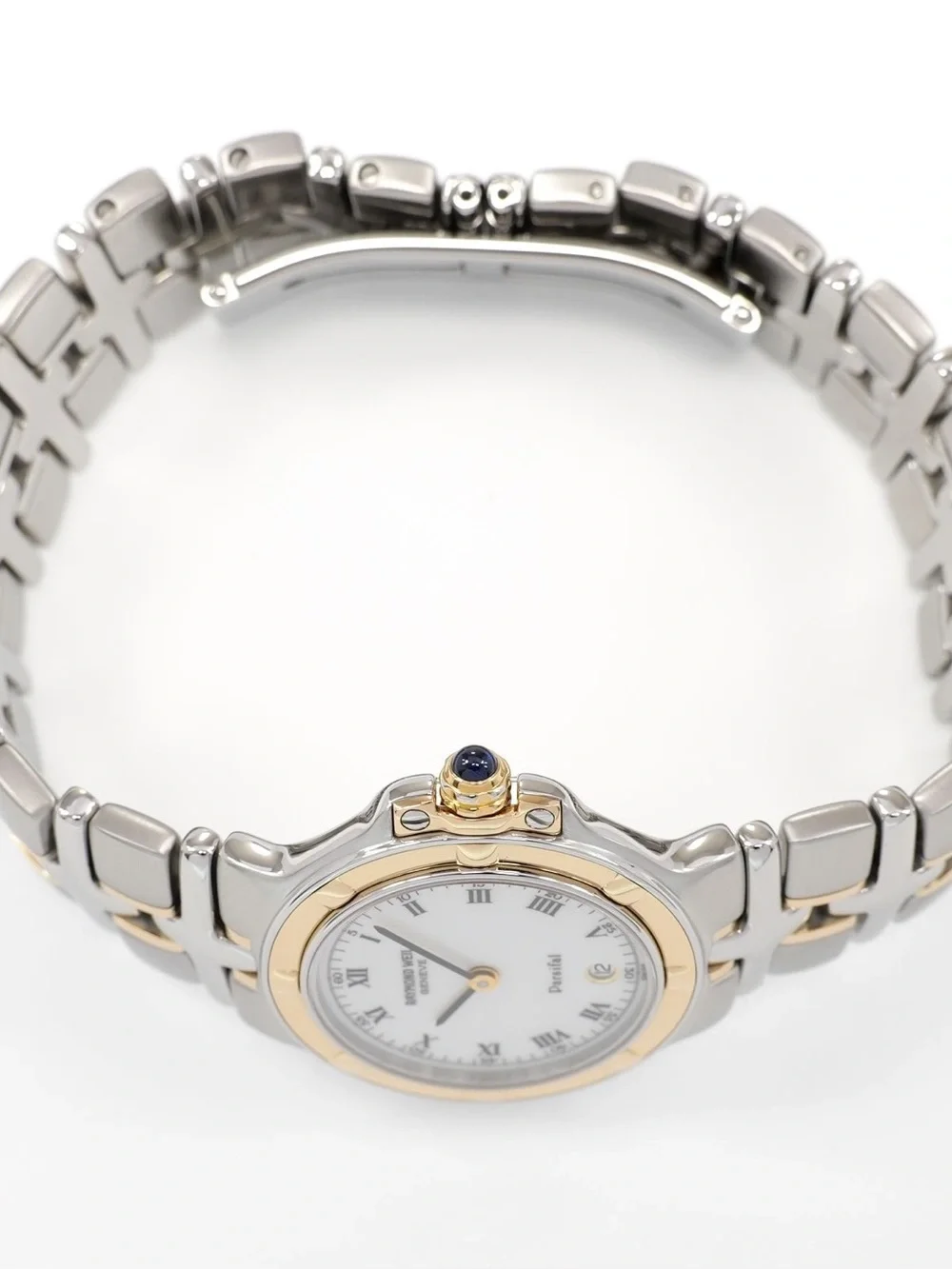 Raymond Weil Parsifal two-tone watch— silver stainless steel and 18k yellow gold